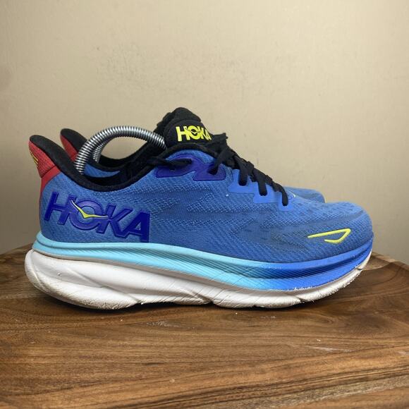 Hoka OneOne Clifton 9 Virtual Blue Cerise Mens Blue Size 9 Running Shoes 1127895 - Picture 1 of 11
